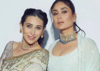 Kareena flaunts baby bump as she twins with Karisma during shoot