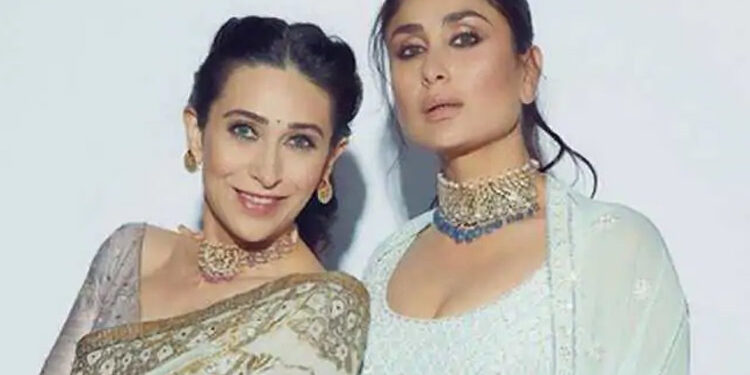 Kareena flaunts baby bump as she twins with Karisma during shoot