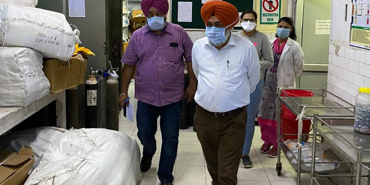 Health Department director Dr Manjit Singh conducts surprise checking at government hospitals in four districts