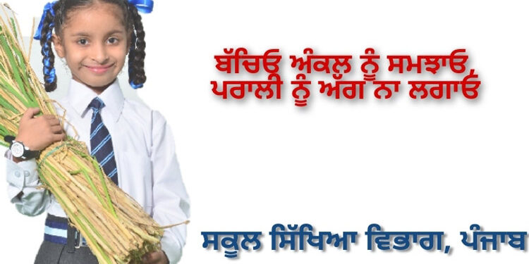 School education department accelerates campaign to create awareness about burning of paddy straw