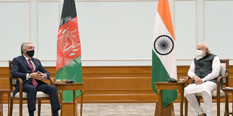 Afghanistan peace negotiator Dr. Abdullah Abdullah meets Prime Minister Modi