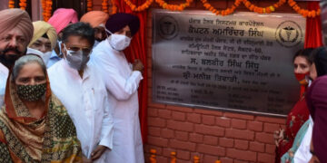 Health Minister Balbir Singh Sidhu lays the foundation stone of Rs. 13.40 crore Community Health Centre