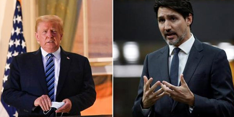 Canada’s prime minister discusses coronavirus situation with Trump