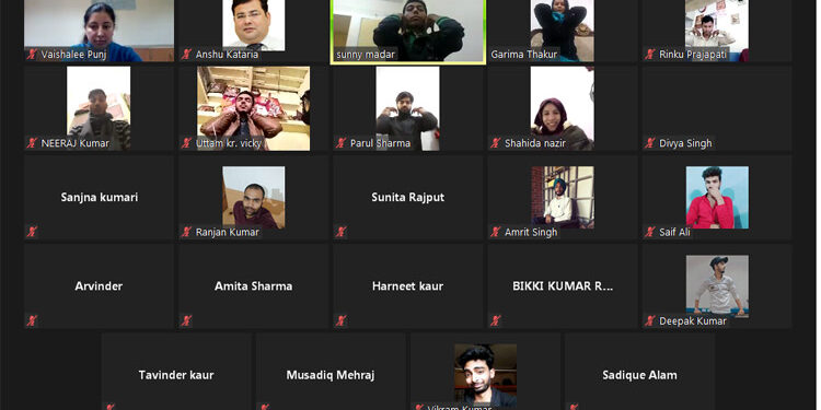 A Virtual  Workshop held at Aryans by Art of Living