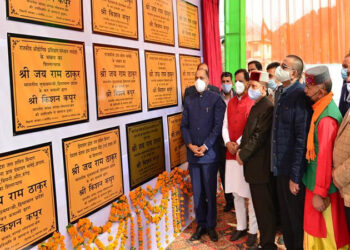 CM lays foundation stone of 50 bedded Civil Hospital at Salooni