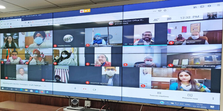 CEO, Punjab holds a meeting with Deputy Commissioners to review the progress of Special Summary Revision of the Photo Electoral Rolls -2021