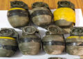 PUNJAB POLICE & BSF SHOOT AT INCOMING PAK DRONE NEAR GURDASPUR BORDER, 11 ARGES-84 HAND GRENADES DROPPED BY DRONE SEIZED