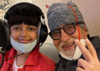 Amitabh Bachchan records song with granddaughter Aaradhya